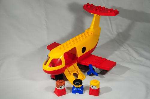 Vintage LEGO Duplo Airplane and figures