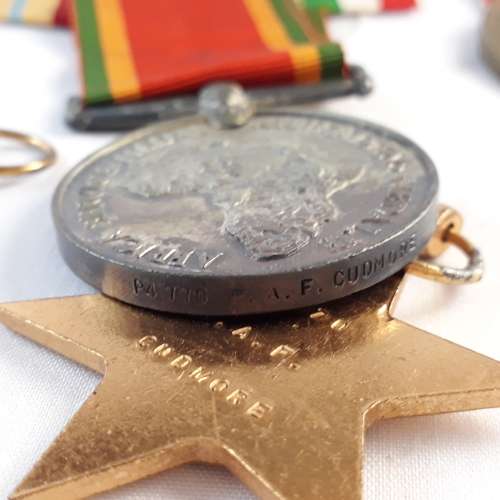 WW2 GROUP OF 5 MEDALS & 5 MINIATURES WITH PAPER WORK TO R.A.F ENGINEER