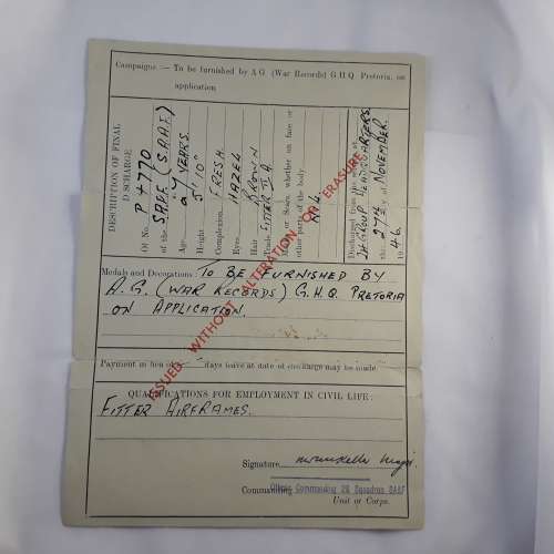 WW2 GROUP OF 5 MEDALS & 5 MINIATURES WITH PAPER WORK TO R.A.F ENGINEER
