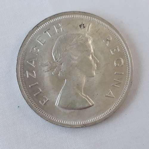 5 south africa five shilling coins 1952,1955,1956,1958,1960,