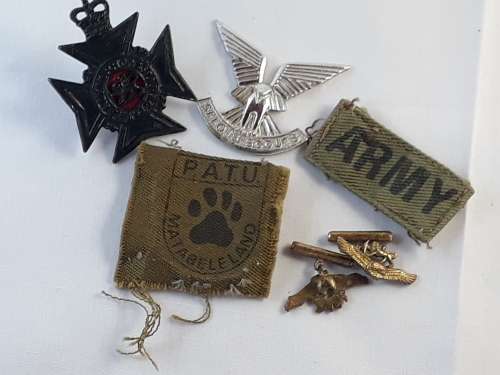 Rhodesia Badges and cufflinks,Selous scouts,P.A.T.U etc