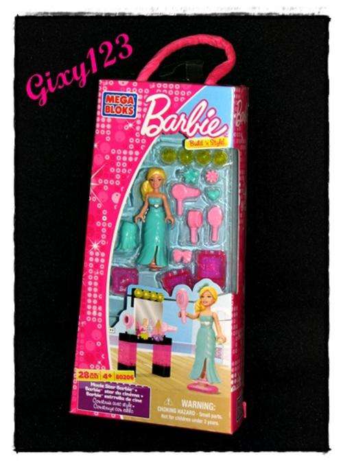 BNIB Barbie Build 'n Style 'Movie Star Barbie' playset made by Mega Bloks