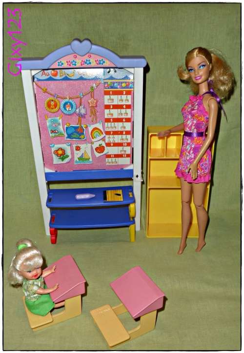 Barbie School Set-Up made by Mattel