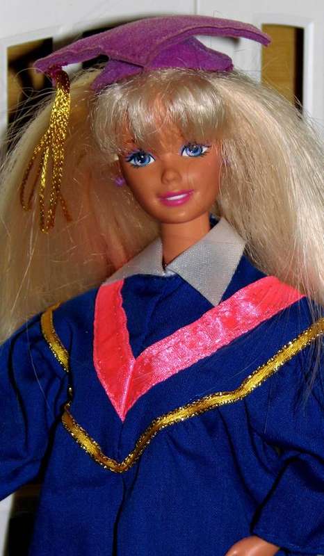 Graduation Barbie doll made by Mattel