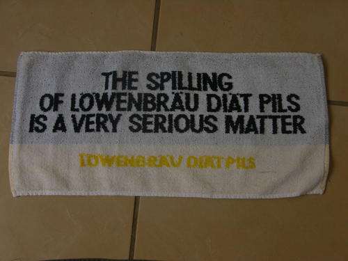 Bar towels - Very collectable - looks lovely on your bar top Lowenbrau beer Rare