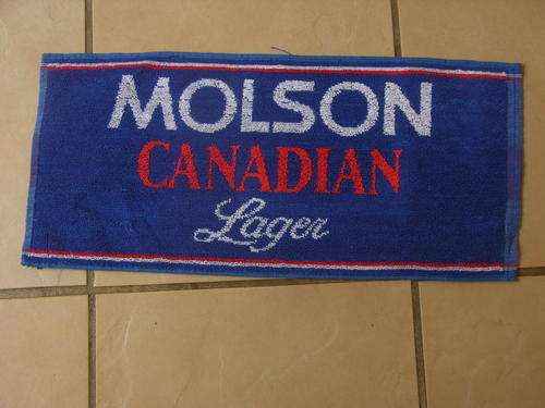 Bar towel -looks lovely on your bar top - very collectable -Molson Canadian Lager