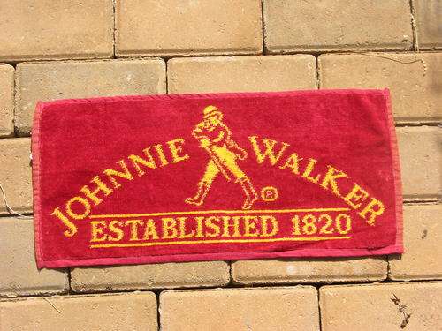 Bar towel - Looks great on your bar top. Johnny walker Velour towel New - very rare and collectable