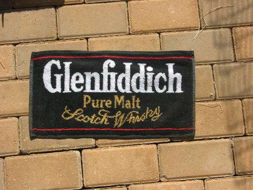 Bar towel - Looks great on your bar top. Glenfiddich Whiskey New - Rare and  very collectable
