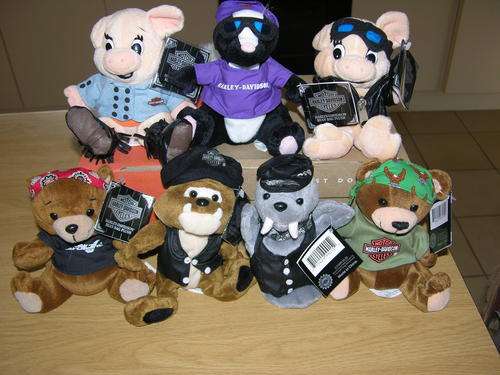 7x Harley Davidson Teddies - Brand New with tags - Lovely