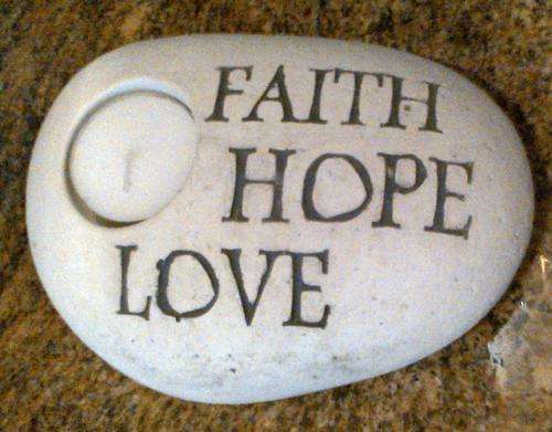 Candle Rocks - Faith Hope Love