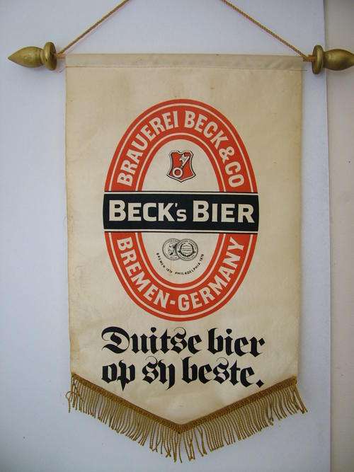 Vintage Banner advertising Beck's Bier - Germany