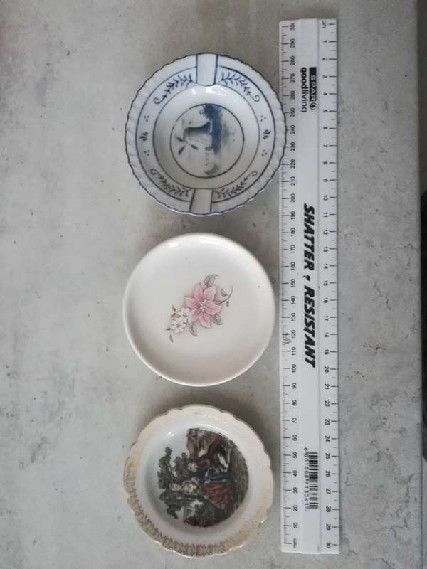 Collection of decorative plates, one Limoges and one Johnson Bros.  Pretty.