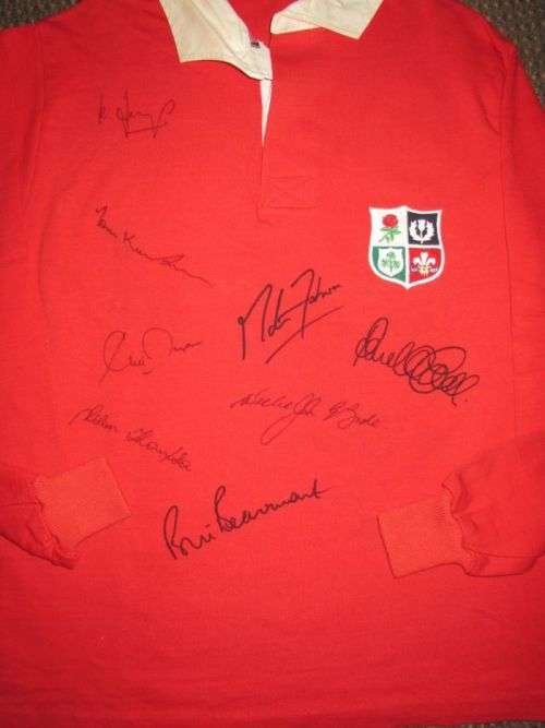 British Lions Rugby Jersey - Signed by Captains
