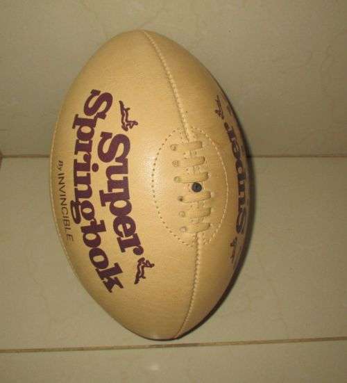 "Super Springbok" Leather Rugby Ball - Replica
