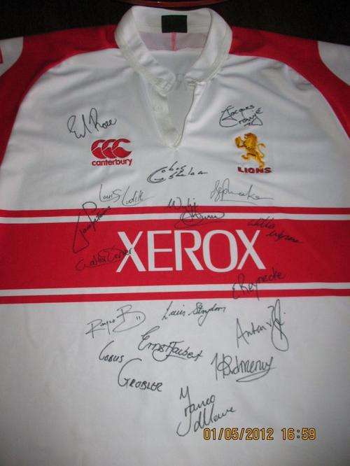 Golden Lions signed Currie Cup jersey 2007