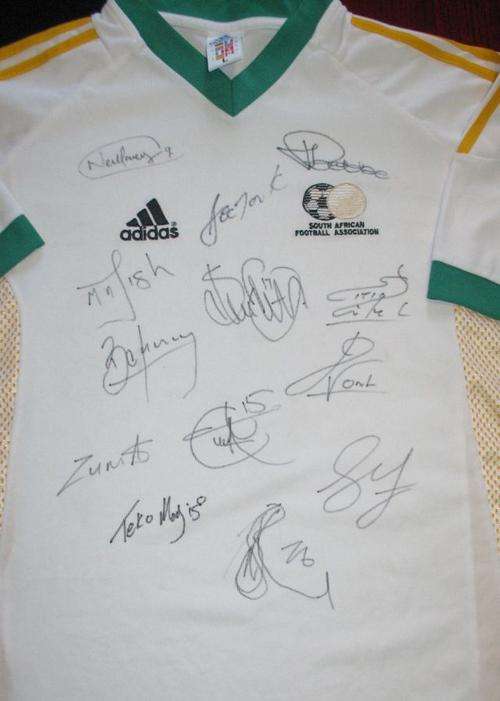 Bafana Bafana Shirt signed by Captains