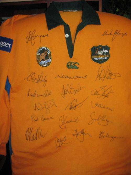 Australia Rugby Jersey Signed by Team 1992