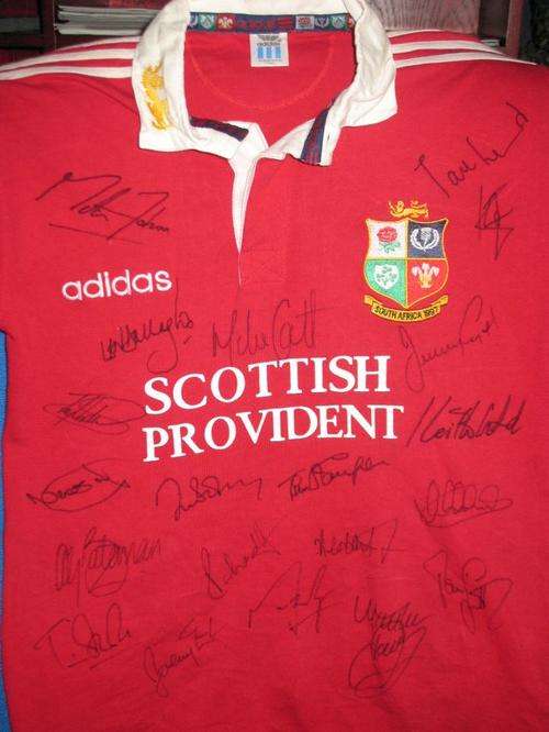 British & Irish Lions Jersey Signed by Team 1997