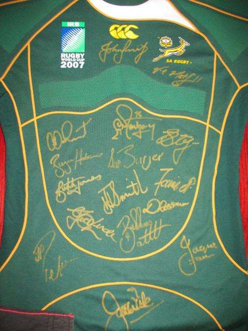 Springbok Rugby Jersey Signed by Team 2007