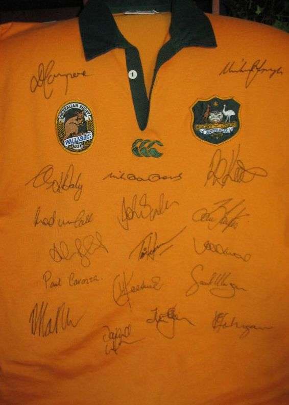 Australia Rugby Jersey Signed by Team 1992