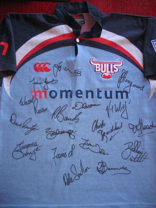 Bulls Super 12 Rugby Jersey Signed 2003