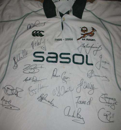 Springbok Commemorative Jersey Signed by Team 2006