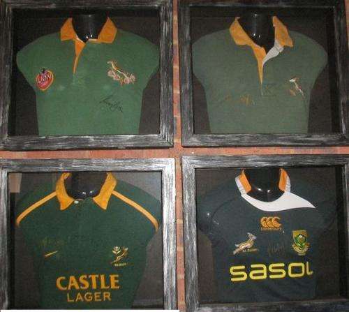 4 x Springbok Jerseys Signed by Captains