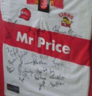 Golden Lions signed Currie Cup jersey 1999