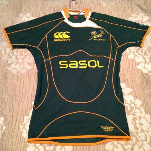Springbok Rugby Jersey & Match Programme 2007