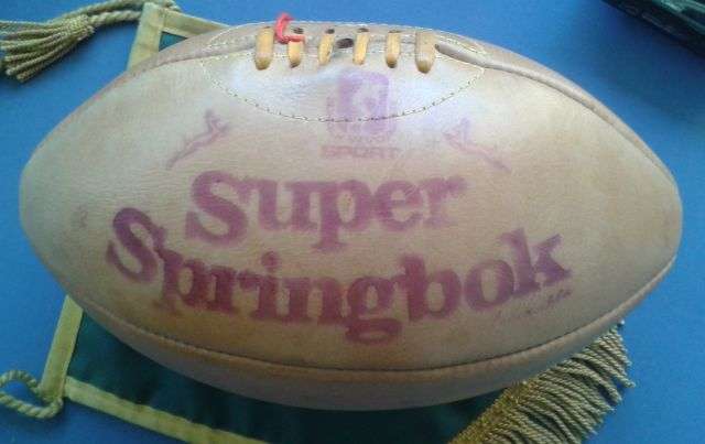 Super Springbok Leather Rugby Ball - Signed