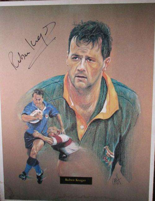 Ruben Kruger Portrait - Signed