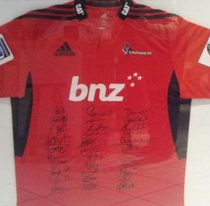 Crusaders Super Rugby Jersey Signed 2013