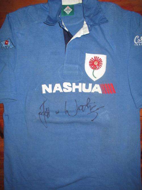 Joost vd Westhuizen's N.Tvl Rugby Jersey 1995
