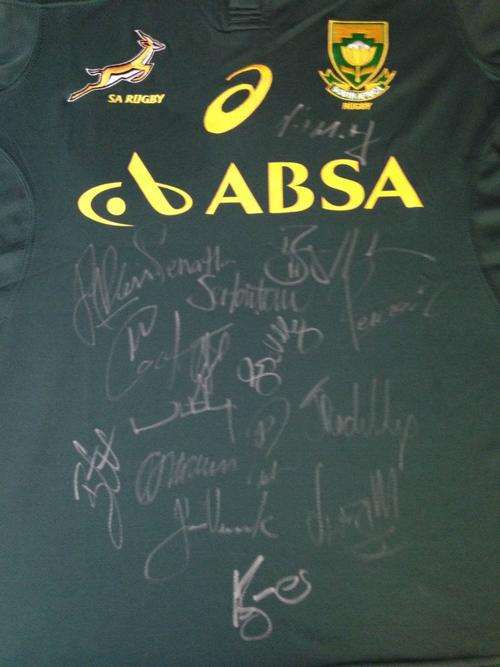 Springbok Rugby Jersey Signed 2014