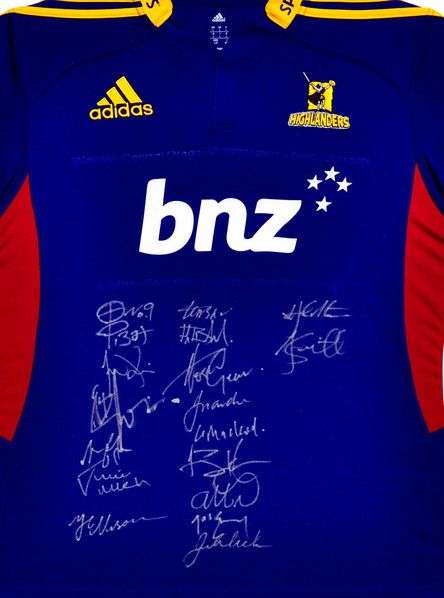 Highlanders Rugby Jersey 2013 Signed
