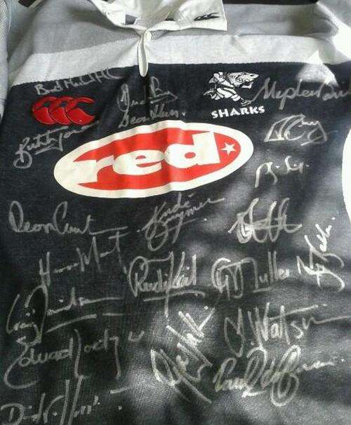 Sharks Rugby Jersey Signed