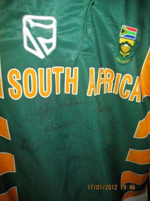 Proteas Cricket Squad Signed ODI Shirt 2002
