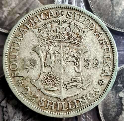 Rare 1939 SA Union Half crown