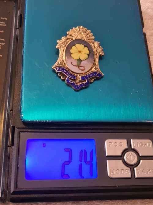 Sterling silver Freemasons medallion