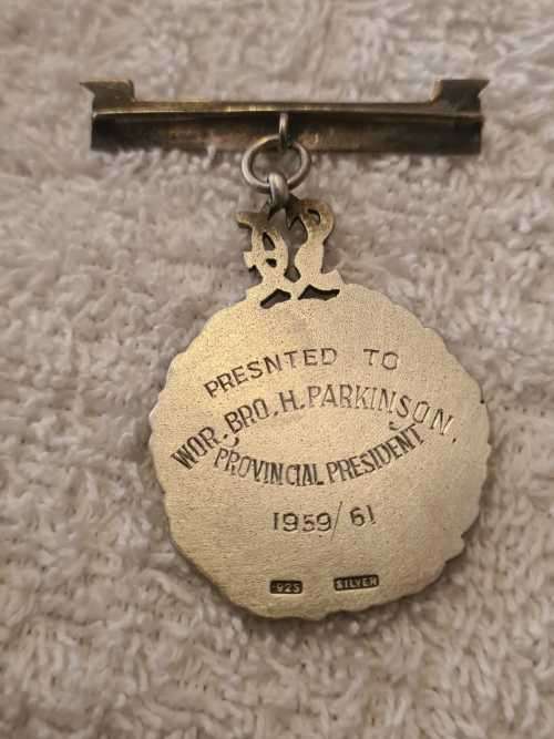 Sterling silver Freemasons medallion