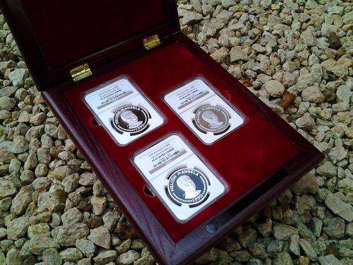1990 Nelson Mandela - Rwanda S100F 1oz Silver NGC Graded Proof Set - For the Bluechip Investor!!