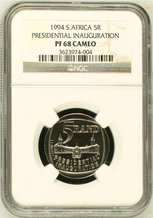 1994 PF68 Cameo Presidential Inauguration R5 Coin - BUILDING IN FRONT - THE FIRST EVER !