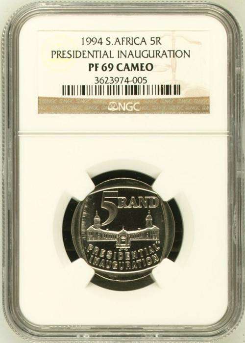 1994 PF69 Cameo Presidential Inauguration R5 Coin - BUILDING IN FRONT - THE FIRST EVER !