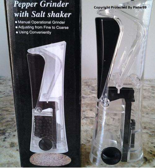 VERY NICE ** PEPPER GRINDER WITH SALT SHAKER **
