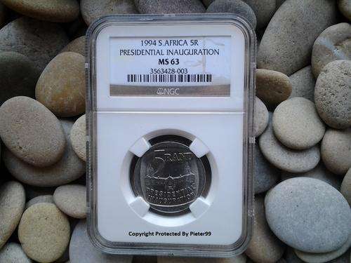 1994 Presidential Inauguration R5 Coin - MS63 NGC Graded - Building In Front - Very Rare Find !!!