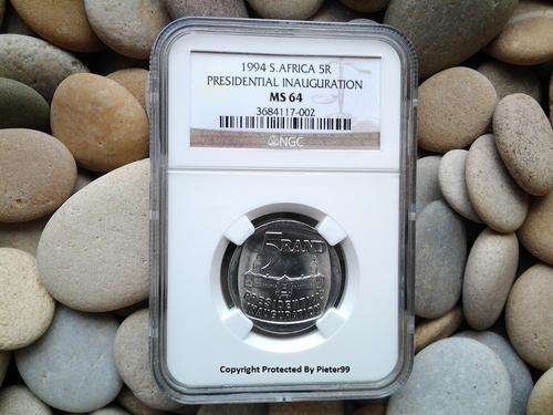 1994 Presidential Inauguration R5 Coin - MS64 NGC Graded - Building In Front - Very Rare Find !!!