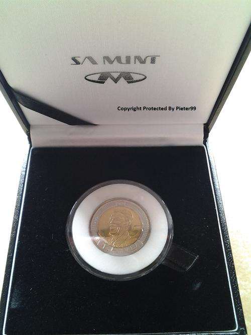 2 x Nelson Mandela 90th Birthday R5 UNC - In SAMint Box - Great Gift!