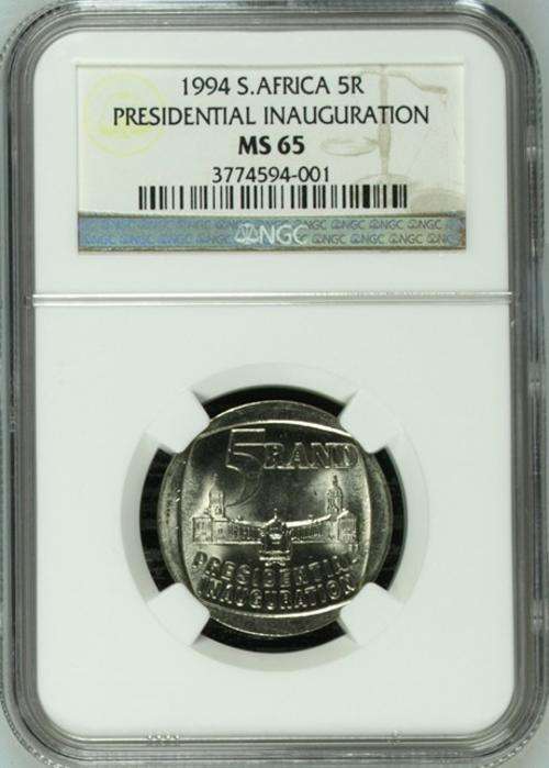 1994 Presidential Inauguration R5 Coin - MS65 NGC Graded - Building In Front - Very Rare Find !!!
