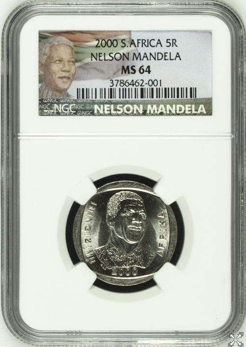 ** 2000 MS64 ** MANDELA SMILEY "THE COINS WITH REAL VALUE AND FUTURE GROWTH"