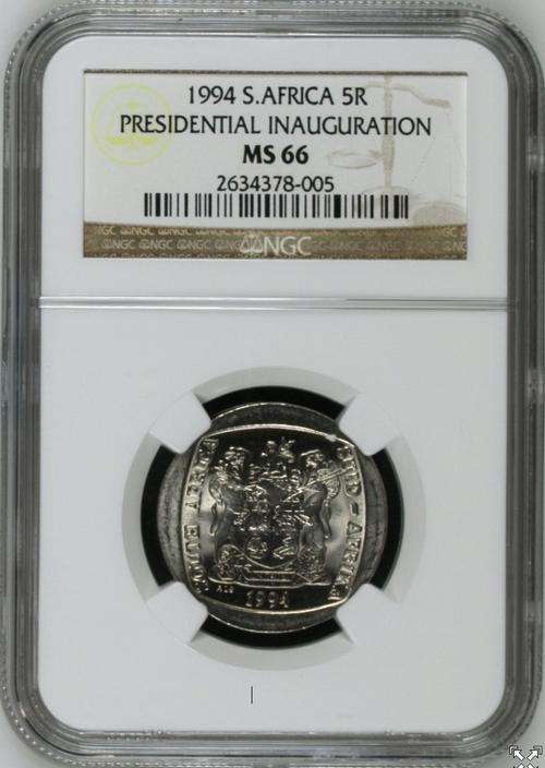 1994 Presidential Inauguration R5 Coin - MS66 NGC Graded - VERY HIGH GRADE !!!